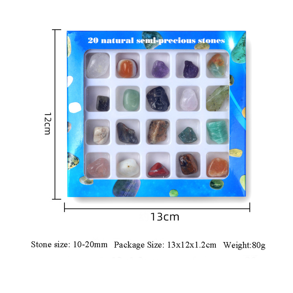 20pcs Crystal Chakra Set Squar - Healing Crystal Set review and price