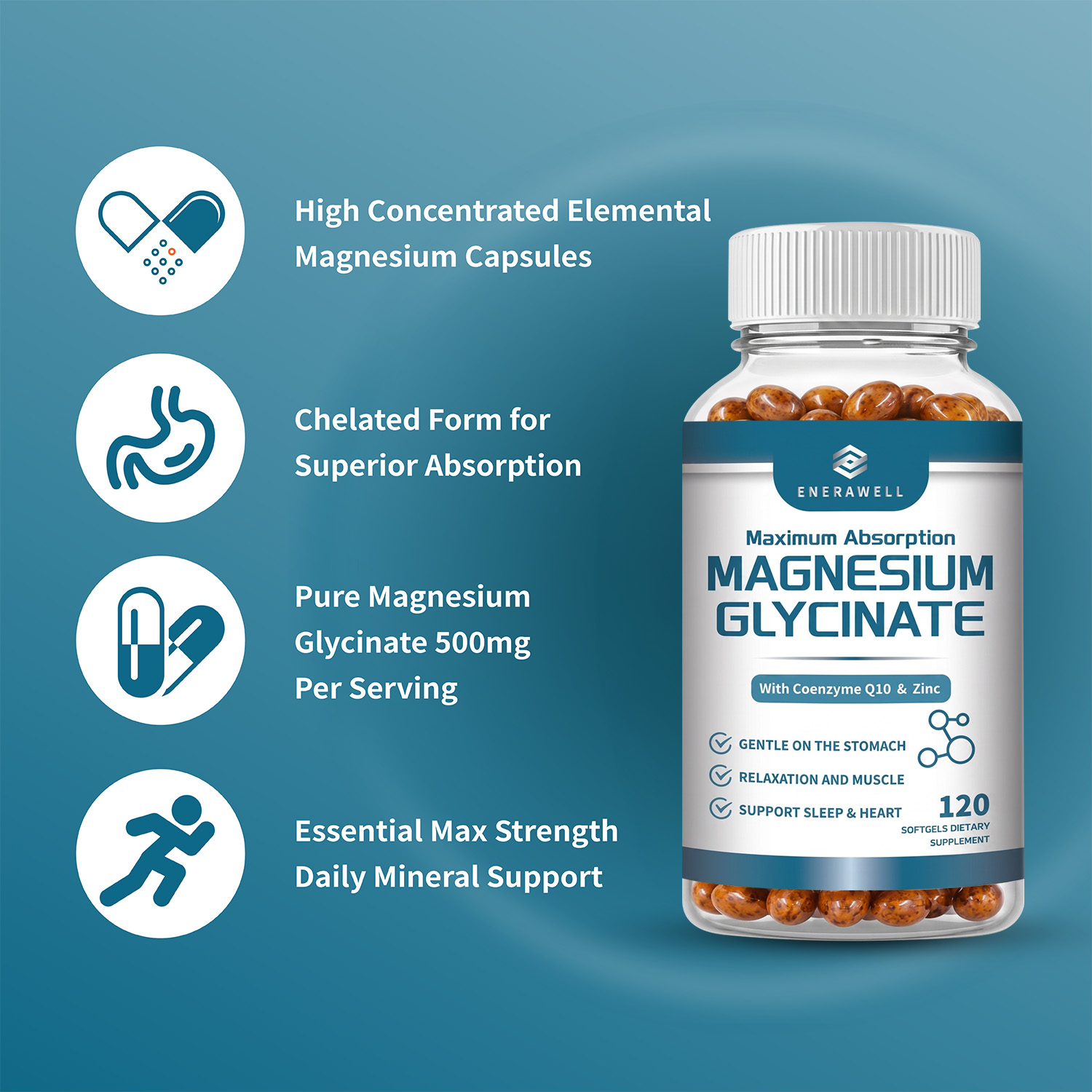 Magnesium Glycinate 500mg Nutr - Wellness Health Nutrition review and price