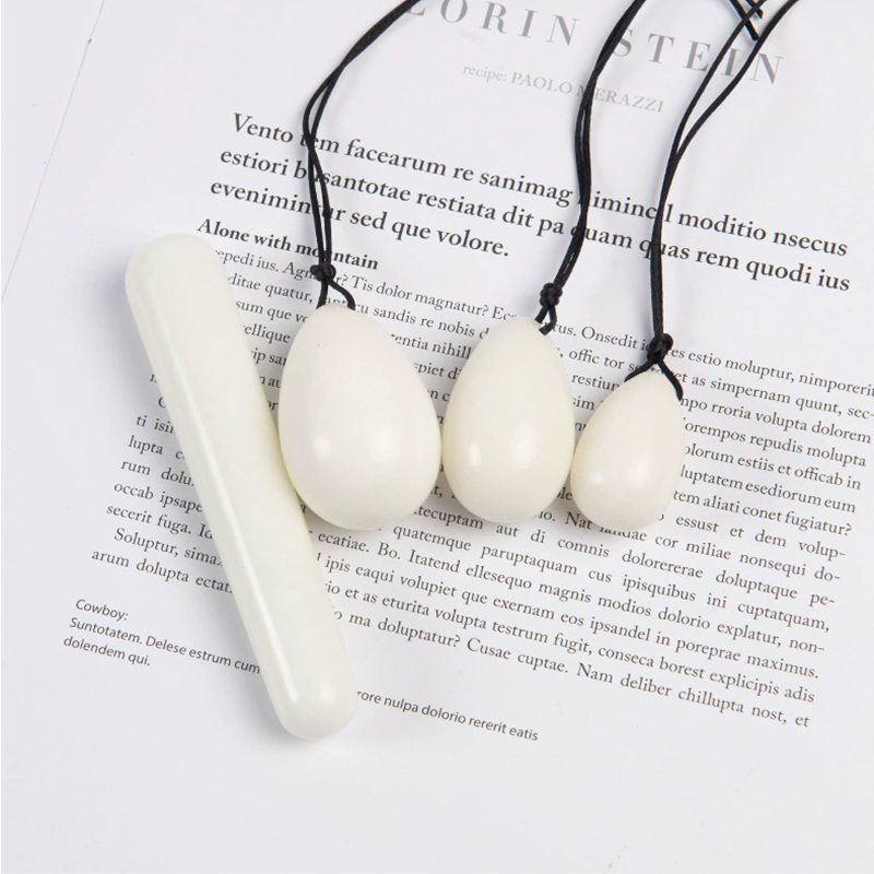 White Jade Drilled Eggs Set Yo - Healing Crystal Set review and price