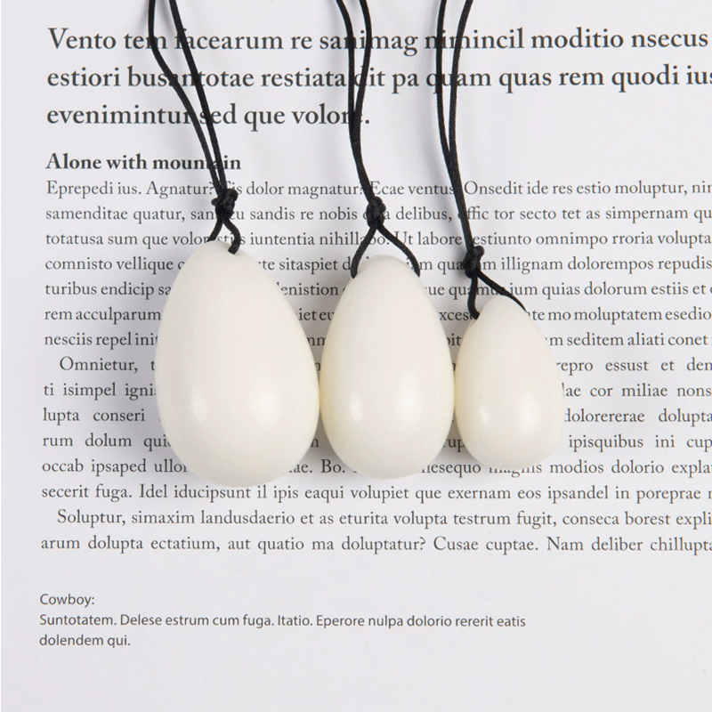 White Jade Drilled Eggs Set Yo - Healing Crystal Set review and price