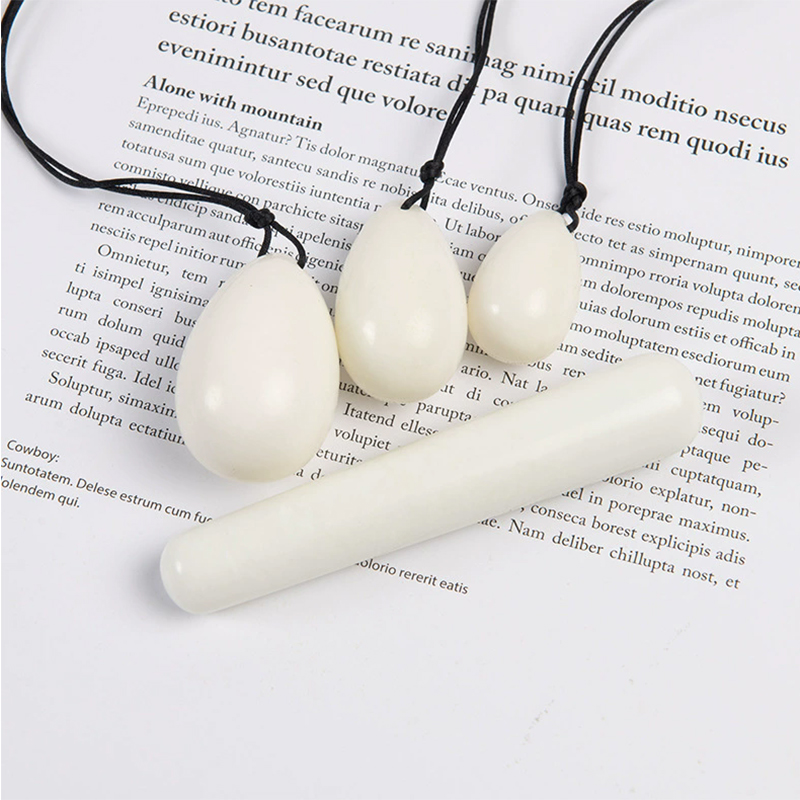 White Jade Drilled Eggs Set Yo - Healing Crystal Set review and price