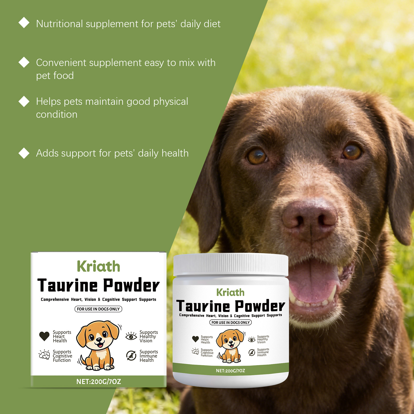 Dog Taurine Powder Easy-To-Mix - Wellness Health Nutrition review and price